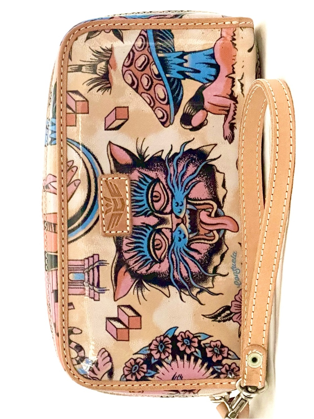 Consuela Vico Wristlet Wallet - Retired Abstract Surreal Design Multi